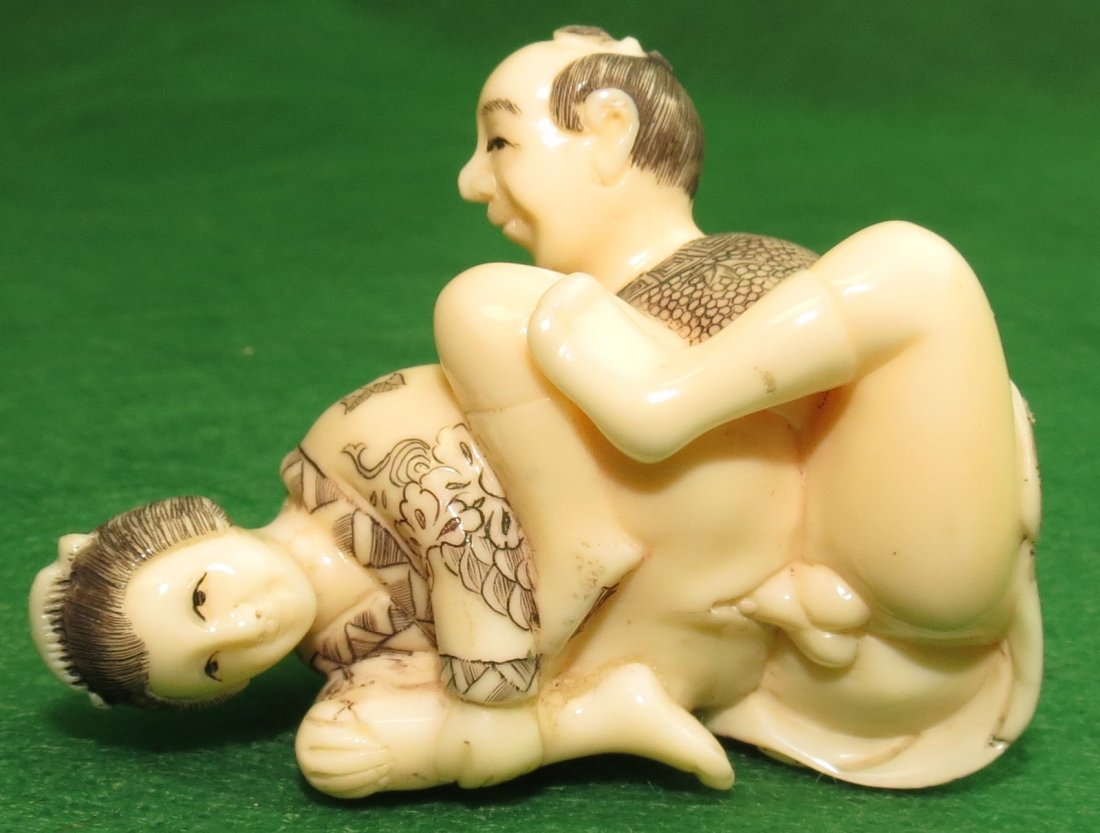 Erotic Ivory Netsuke: 1.5"x 2" Est. Shipping = $ 12 to US