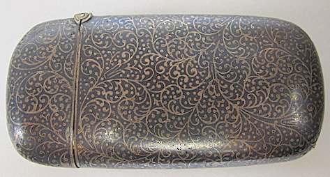 Russian Silver and Enamel Cigar Box: 3.5" x 1.5" x 1" Est. Shipping = $ 12 to US