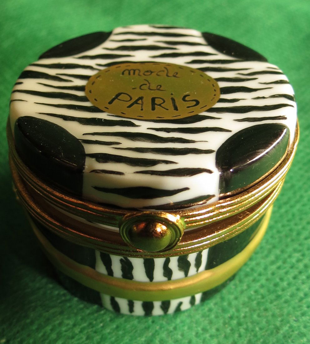 Limoges Hand Painted Box,Mode de Paris: Est. Shipping = $ 10 to USA
