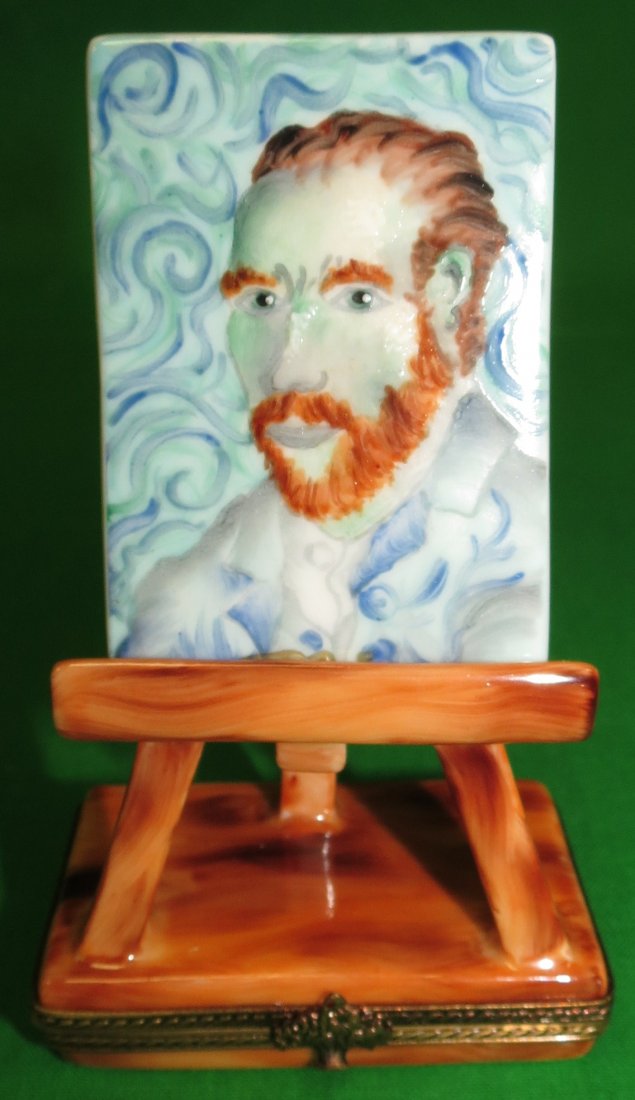 Limoges Hand Painting Box (France original): .Est. Shipping = $ 12 to USA