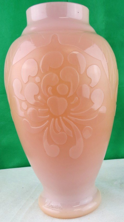 Charder Vase France 1930: H: 10" Est Shipping = $ 35 to U.S