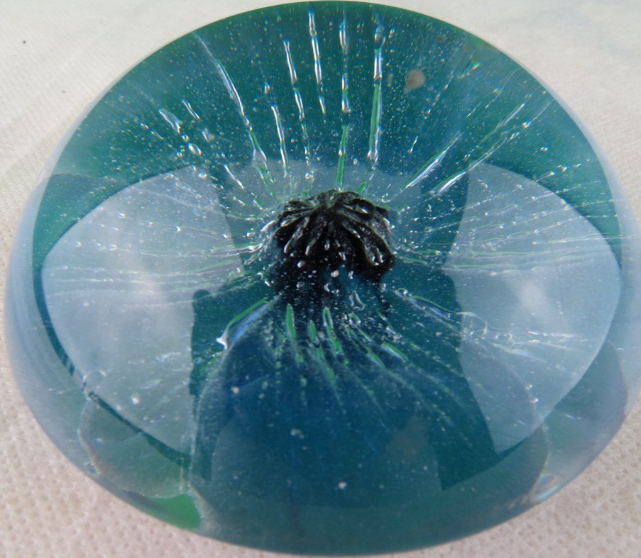 Daum Nancy Paper Weight France 1960 4" x 2": Est Shipping = $ 15 To U.S