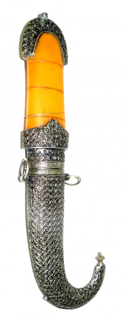 Mughal Bank Wootz Kard Dagger L: 17": Est. Shipping to USA $ 30.00