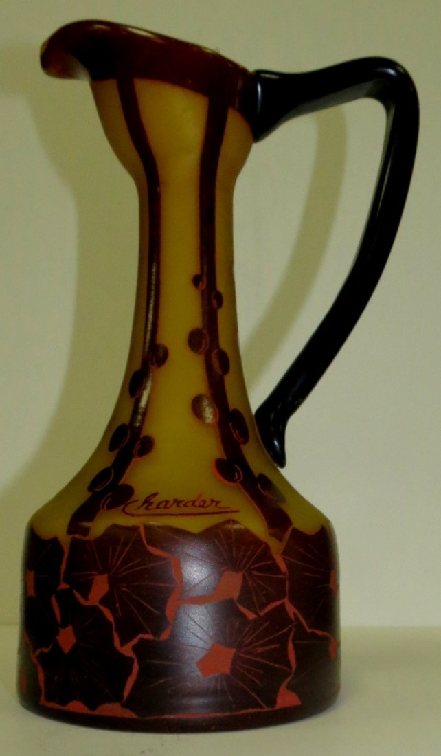 Charder Glass Cameo Jar H: 14": Est Shipping = $ 28 To U.S