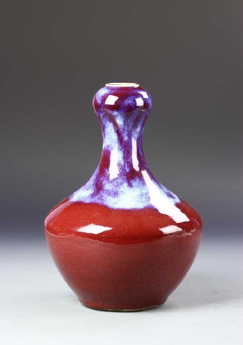 Chinese Oxblood Garlic Head Vase (1 of 5)