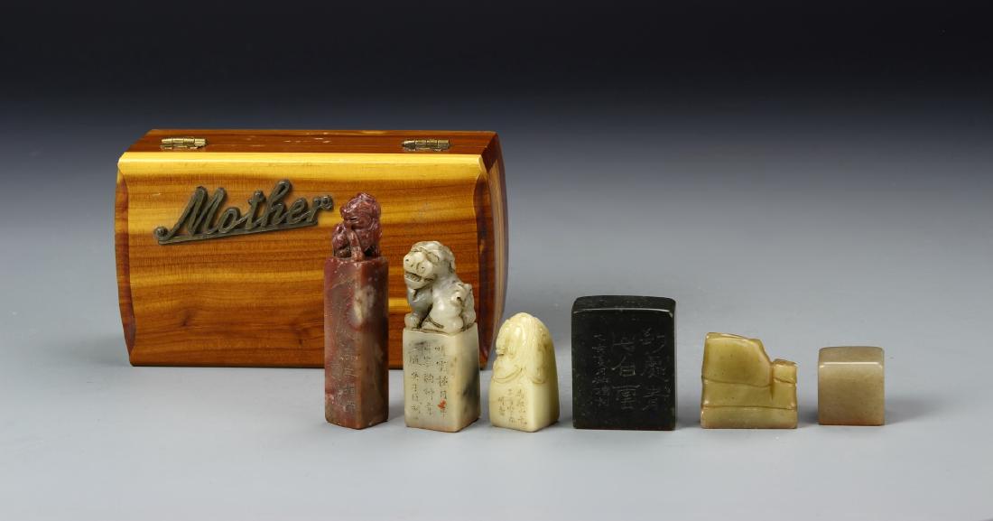 Six Chinese Seal Chops (1 of 4)