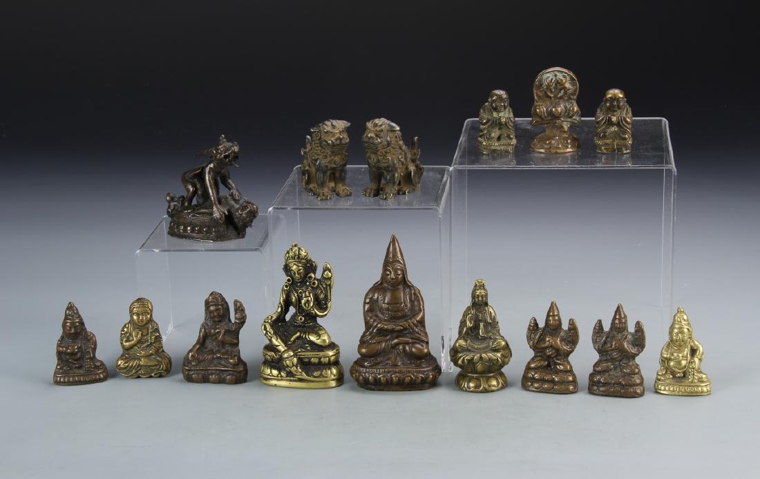 Fifteen Chinese Bronze Figures (1 of 6)