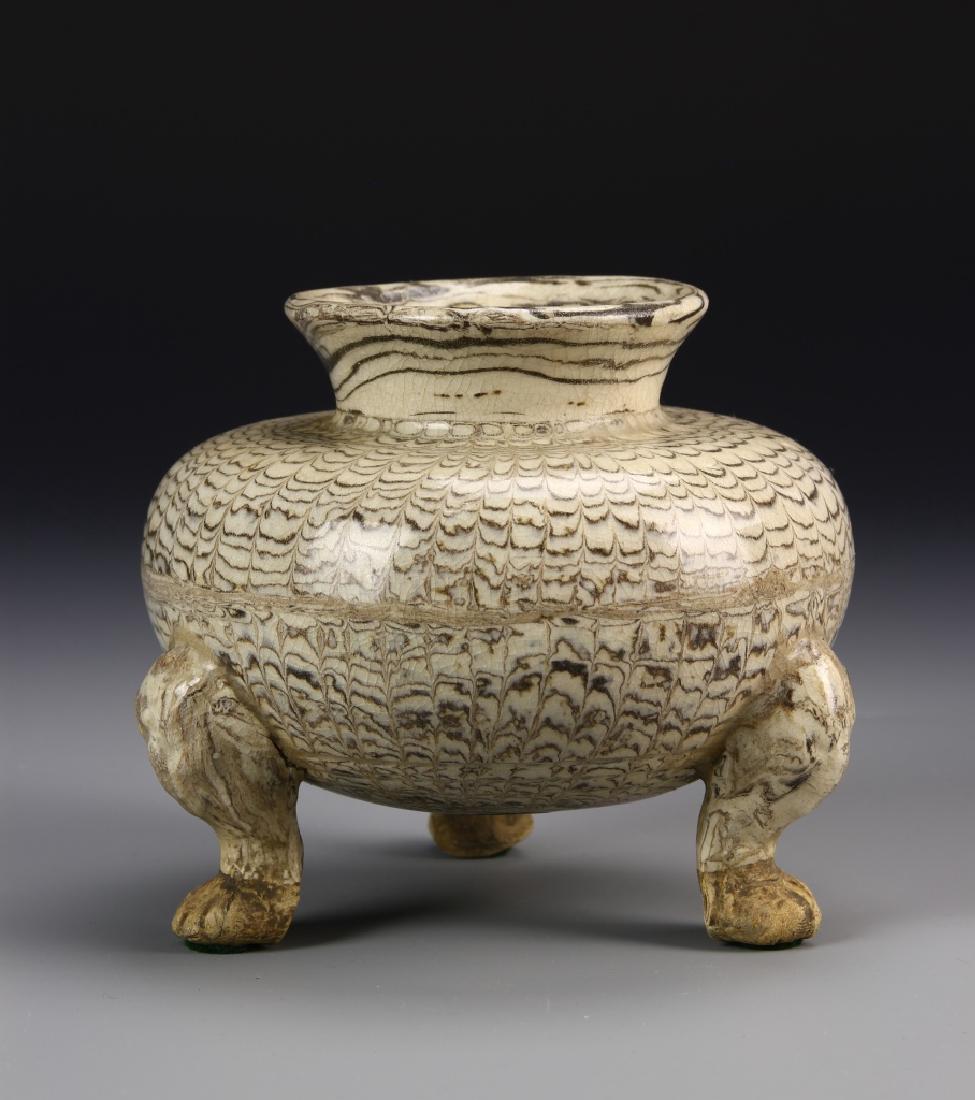 Rare Marble Ware Tripod Censer (1 of 6)