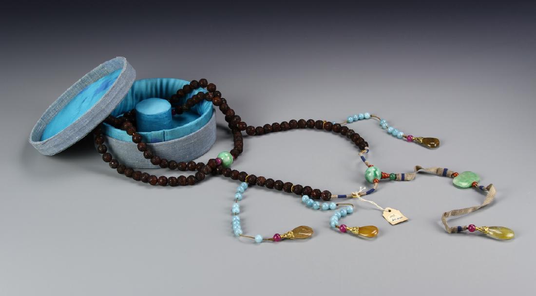 Chinese Amber-Jadeite Court Necklace (1 of 7)