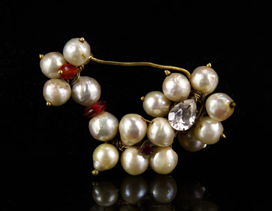 Indian 18K Gold-Pear Nose Ring (1 of 2)