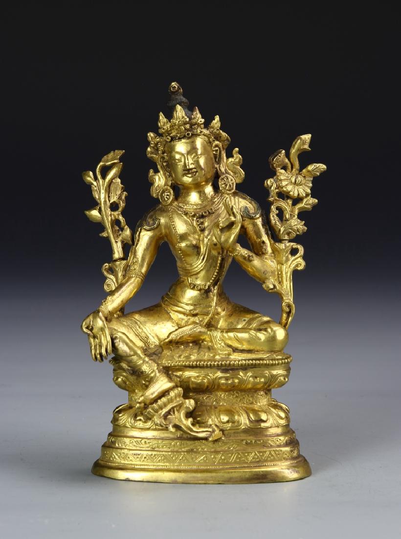 Chinese Gilt Buddha Statue (1 of 5)