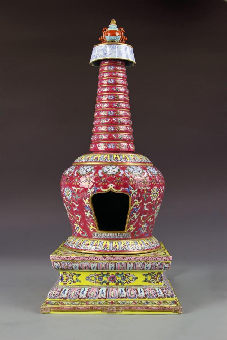Chinese Famille Rose Stupa (1 of 10)