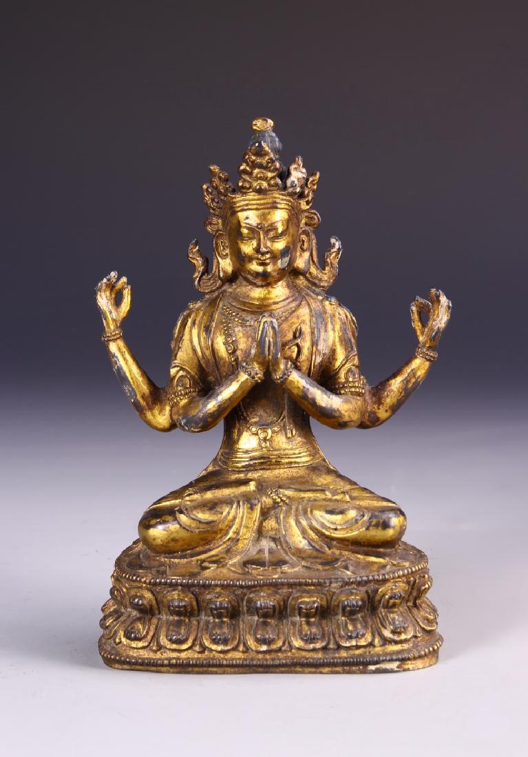 Tibetan Gilt Buddha (1 of 5)