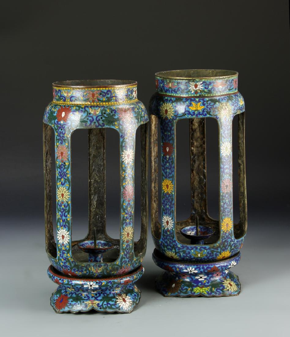Pair of Chinese Cloisonne Lanterns (1 of 8)