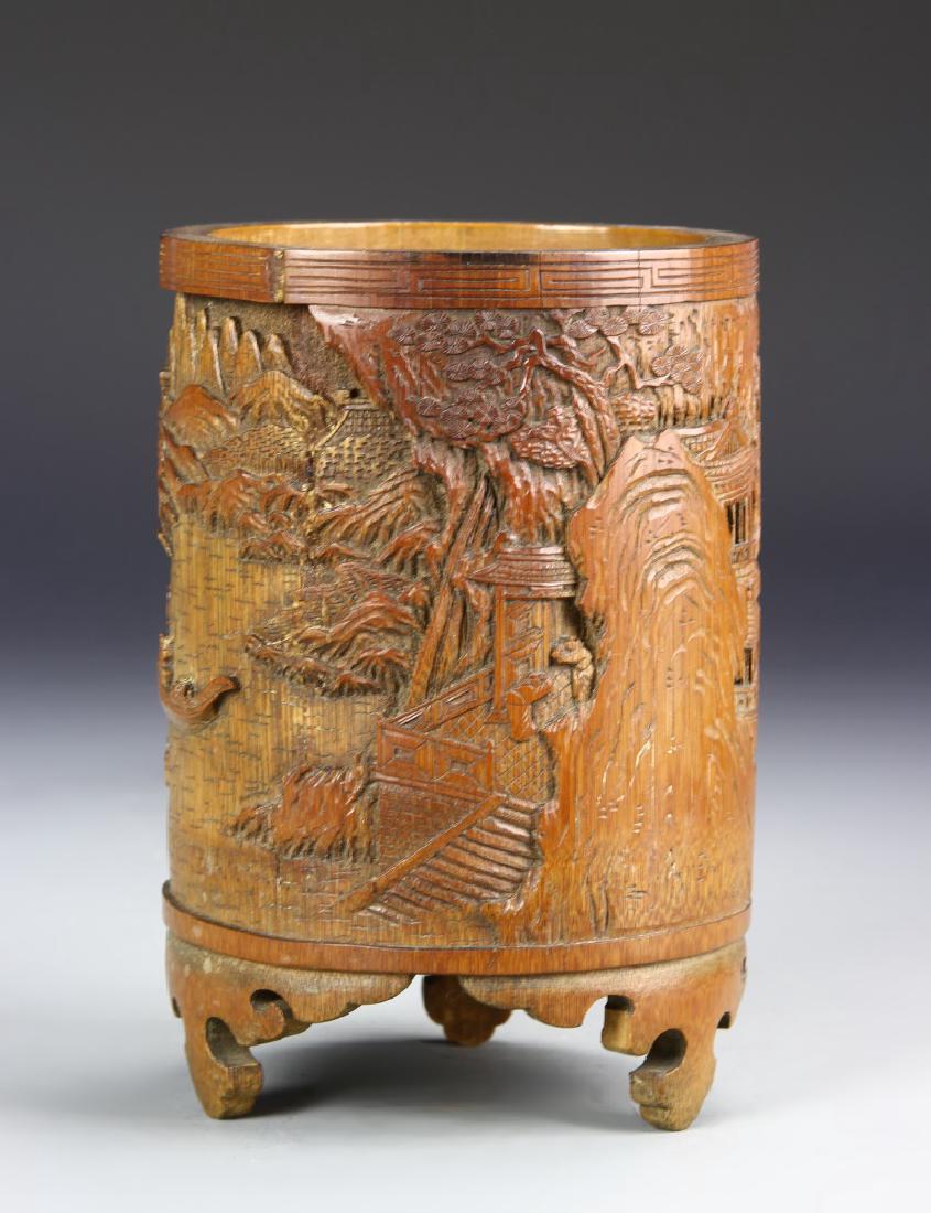 Chinese Bamboo Brush Pot (1 of 4)