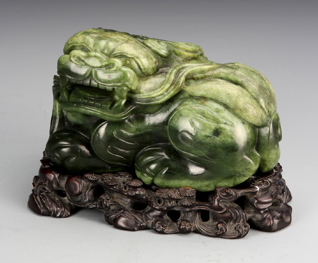 Chinese Spinach Jade Foo Lion (1 of 2)