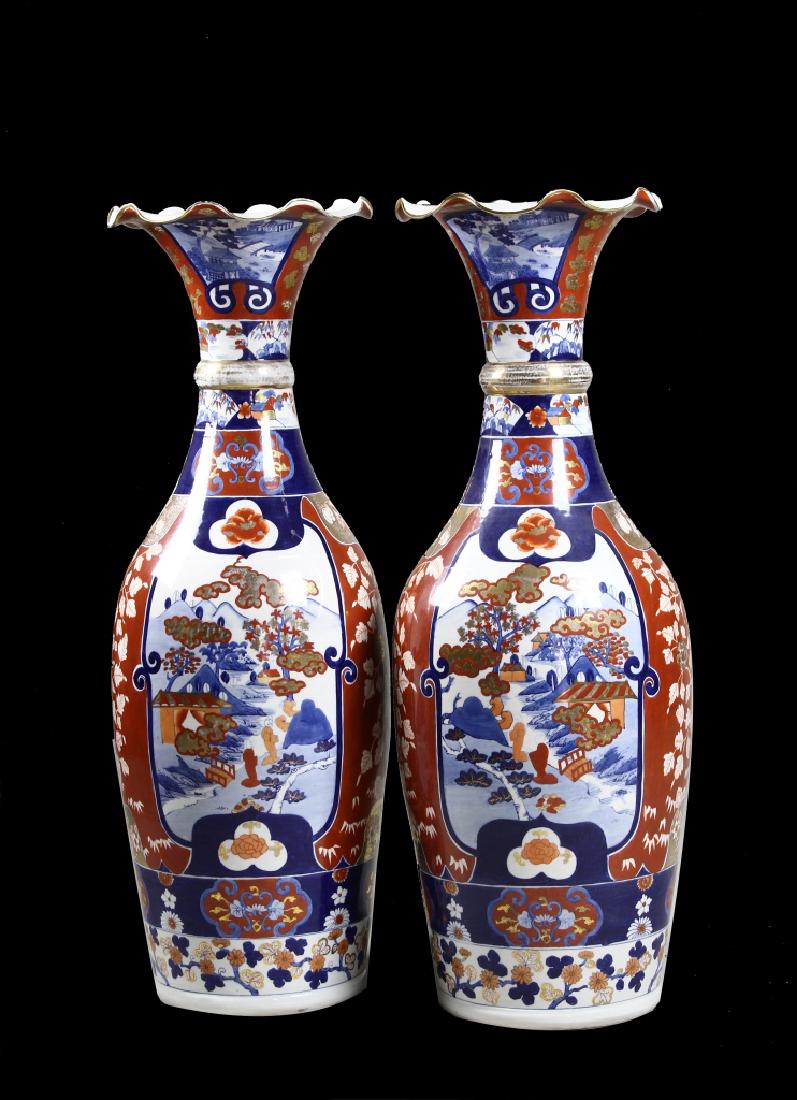 Pair of Japanese Imari Vases (1 of 5)