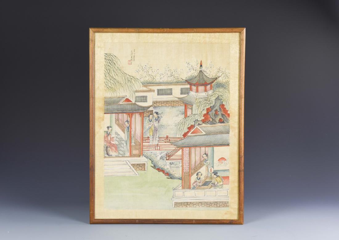 Two Chinese Framed Water Color (1 of 4)