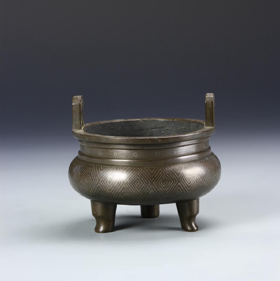 Chinese Bronze Tripod Censer (1 of 6)