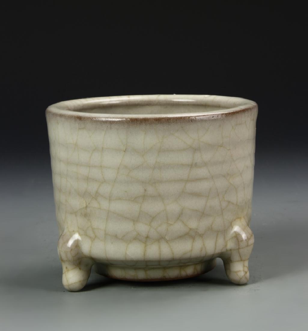 Chinese Geyao Tripod Censer (1 of 6)
