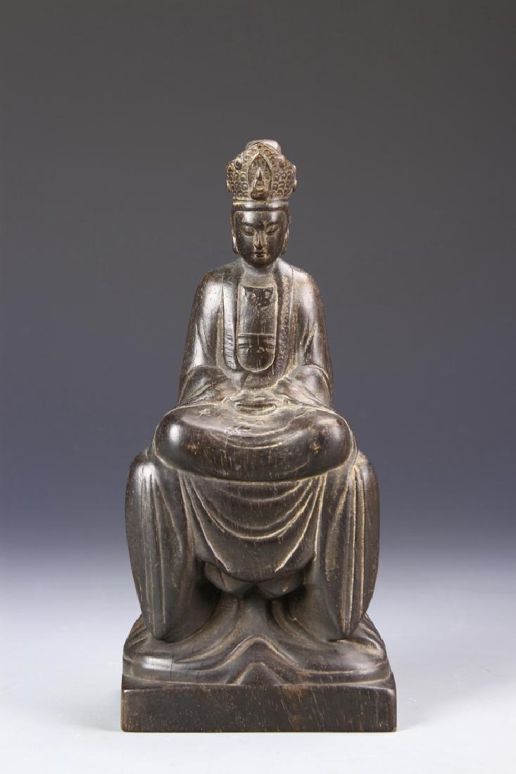 Chinese Wood Guanyin Figure (1 of 5)
