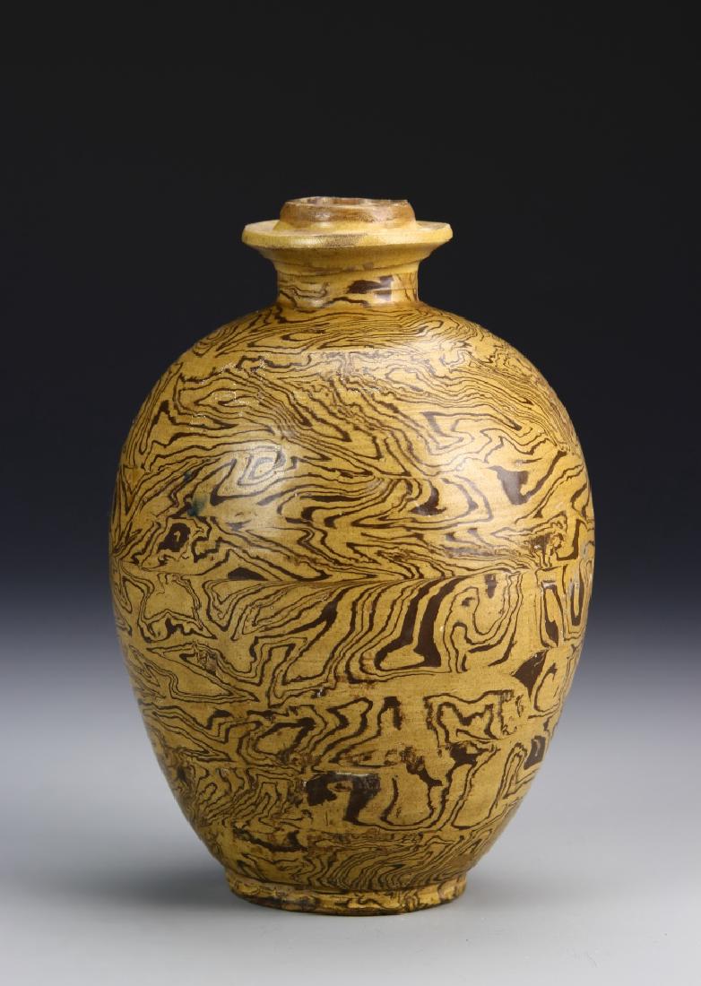 Chinese Tang Dynasty Marble Glazed Vase (1 of 5)