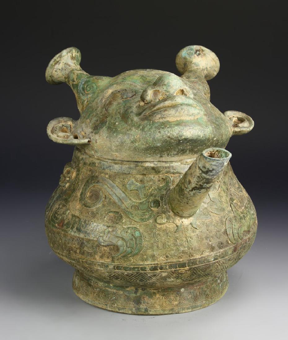 Chinese Antique Bronze Vessel with Cover (1 of 8)