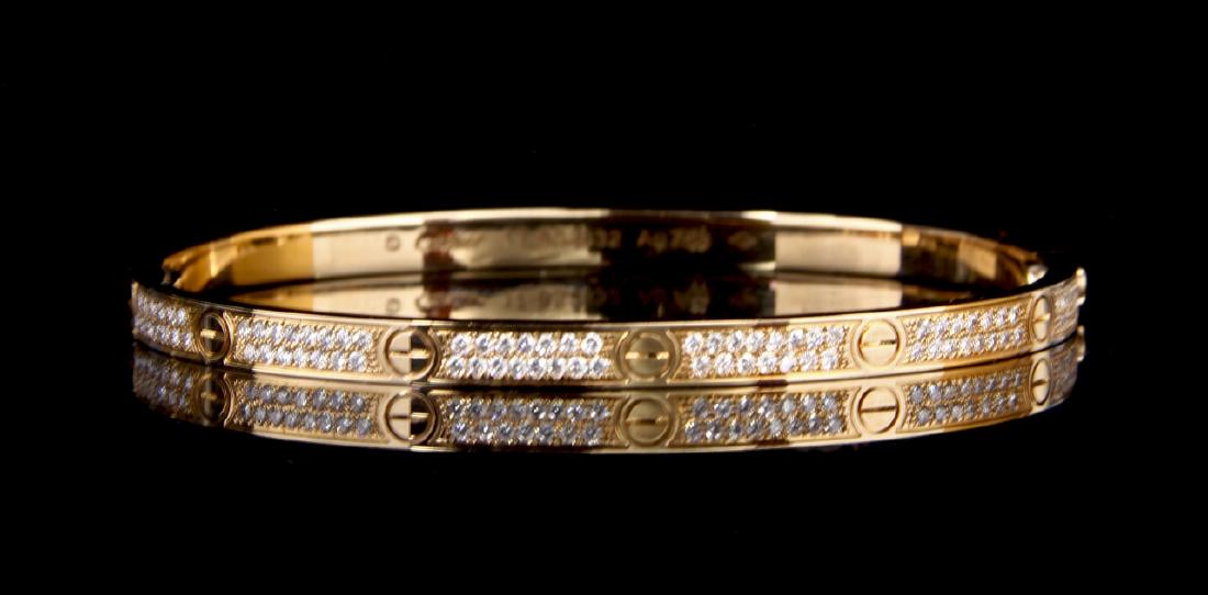 Cartier Gold and Diamond Bracelet with Key (1 of 4)