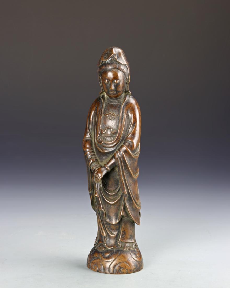 Chinese Bronze Guanyin Figure (1 of 4)