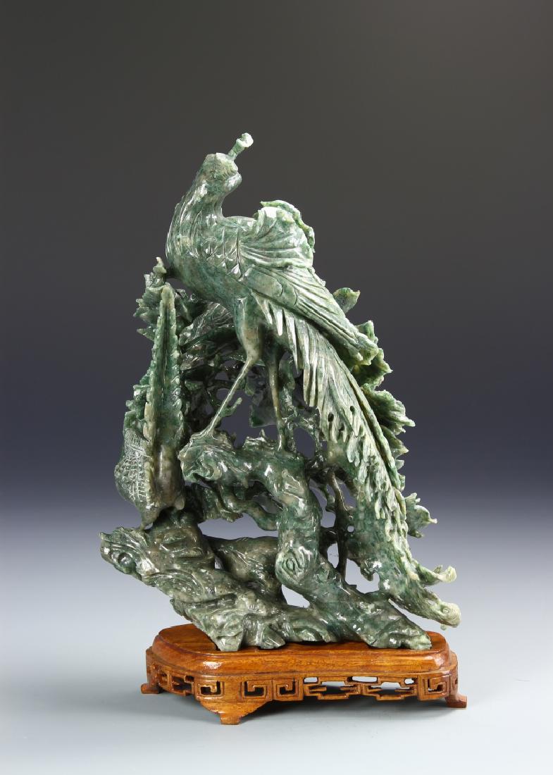 Chinese Spinach Jade Bird and Flower (1 of 6)