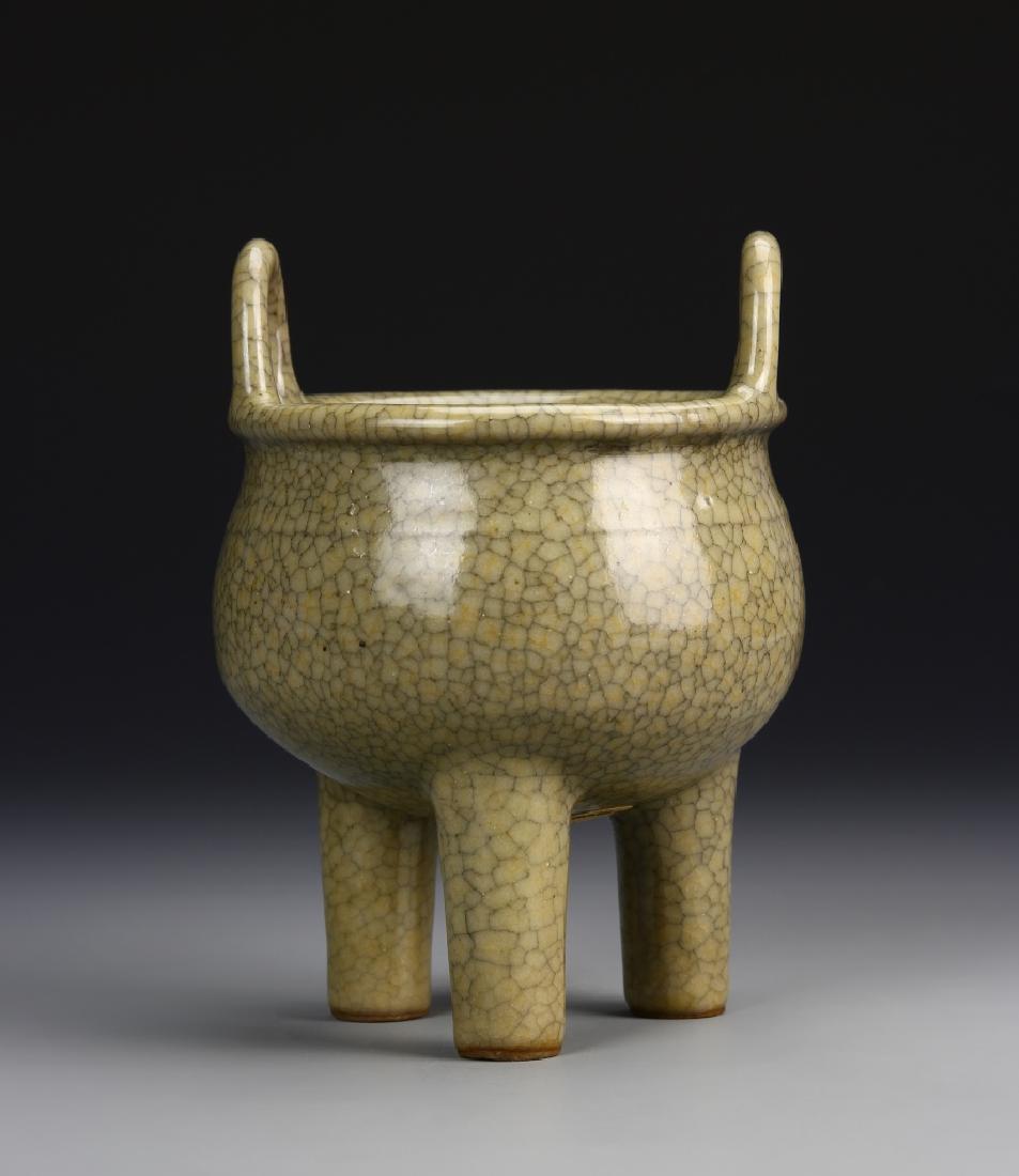 Chinese Geyao Tripod Censer (1 of 5)