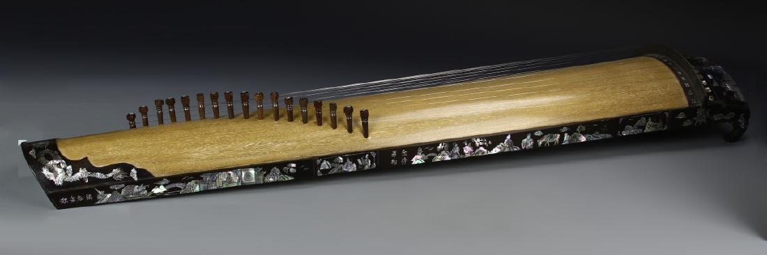 Asian Wood Musical Instrument with Box (1 of 6)