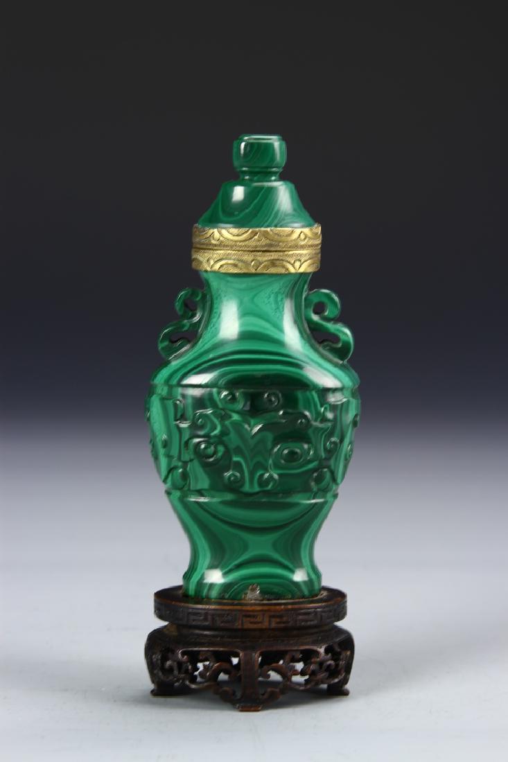 Chinese Green Malikate Vase (1 of 4)