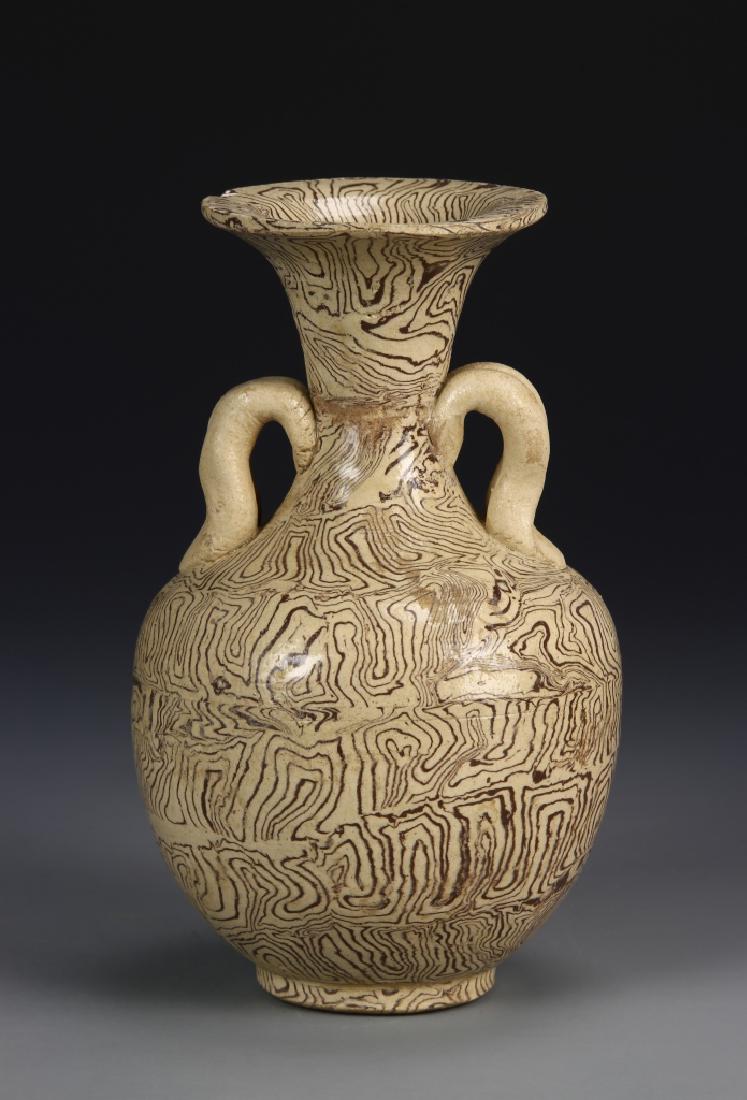 Chinese Marble Glazed Vase (1 of 7)