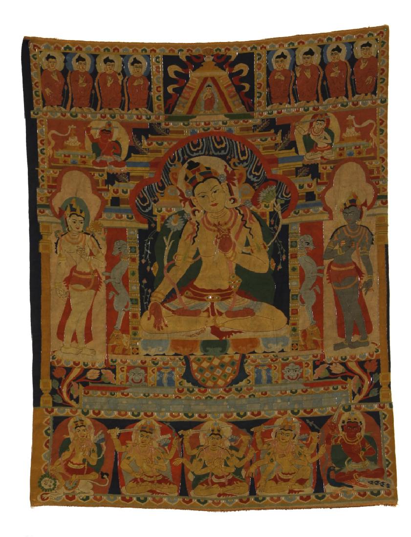 NOT FOUND Chinese Kesi Thangka Panel (1 of 2)