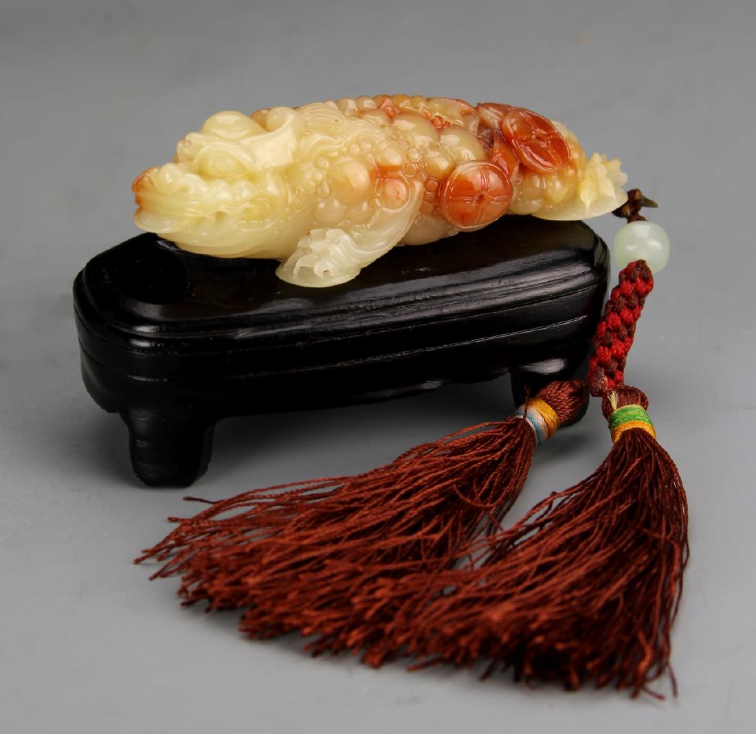 Chinese Carved Furong Stone Dragon (1 of 1)