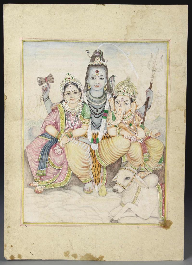 Indian Set Of Two Miniature Paintings (1 of 2)