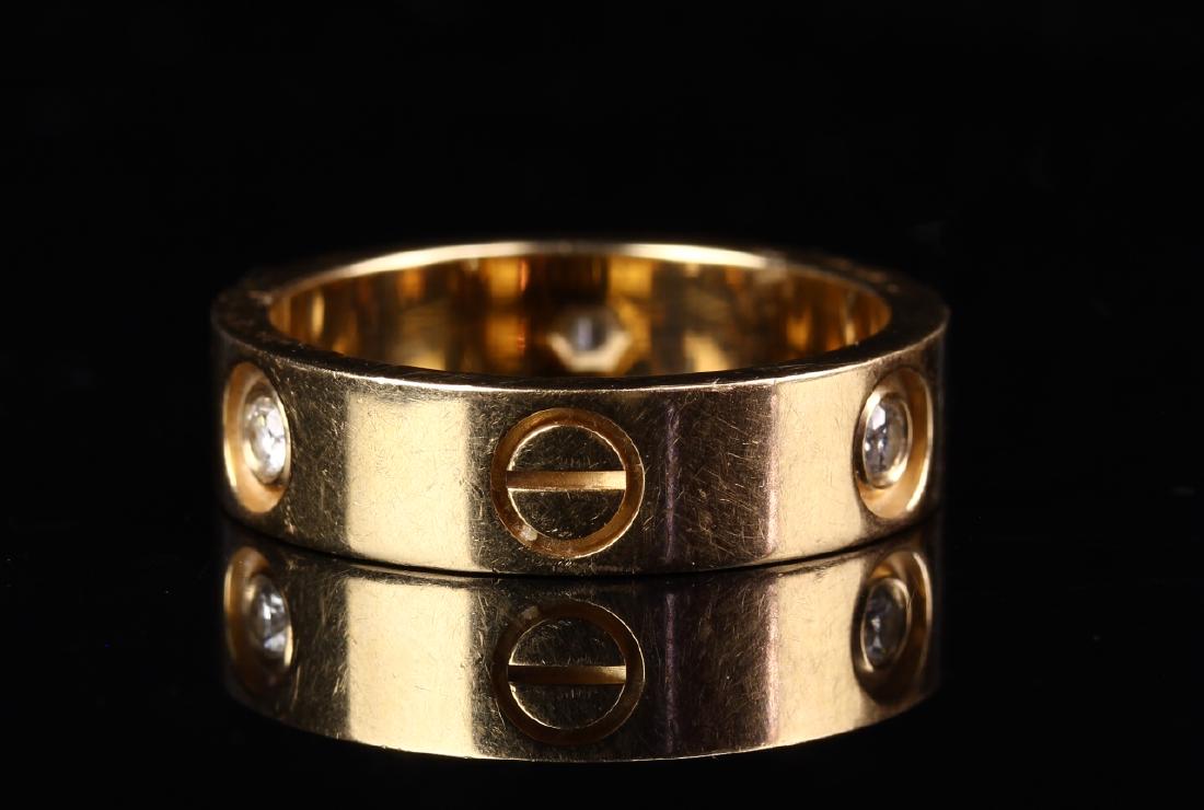 Cartier Rose Gold Ring with Diamond (1 of 6)