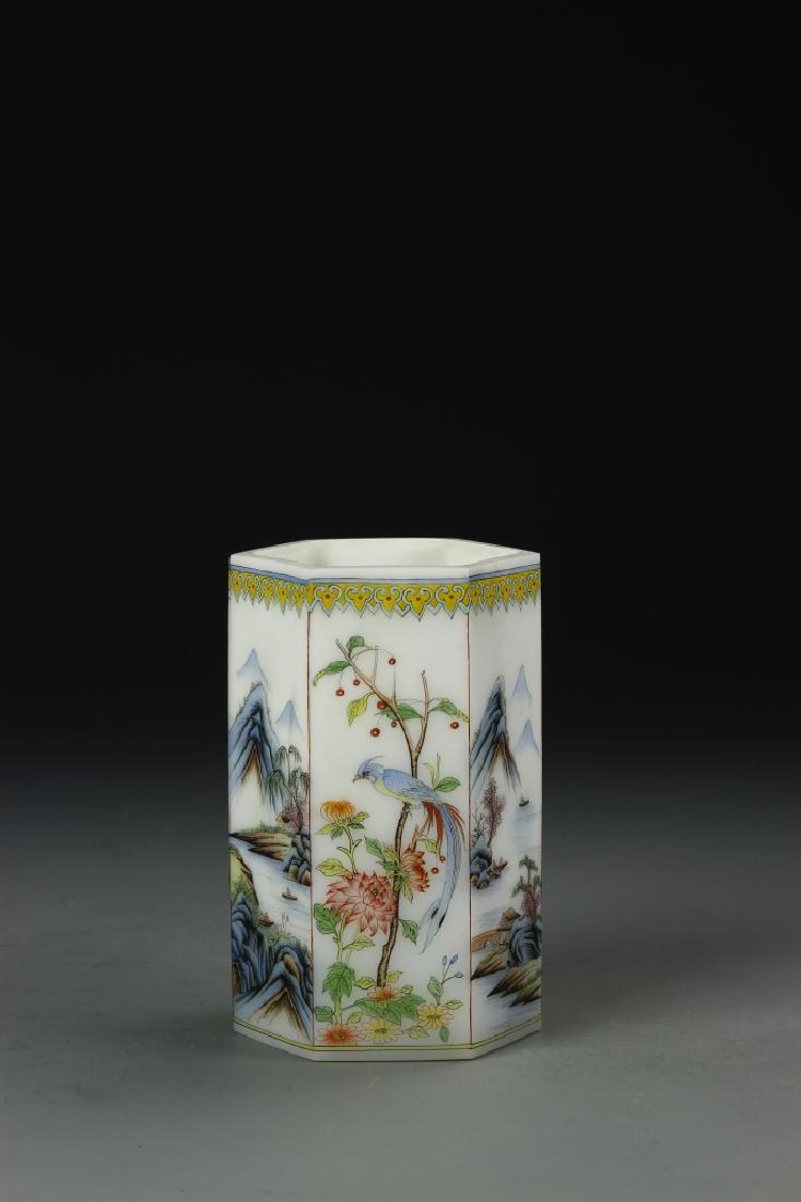 Chinese Enameled Brush Pot (1 of 5)