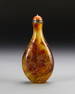 Chinese Amber Carved Snuff Bottle
