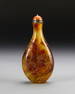 Chinese Amber Carved Snuff Bottle