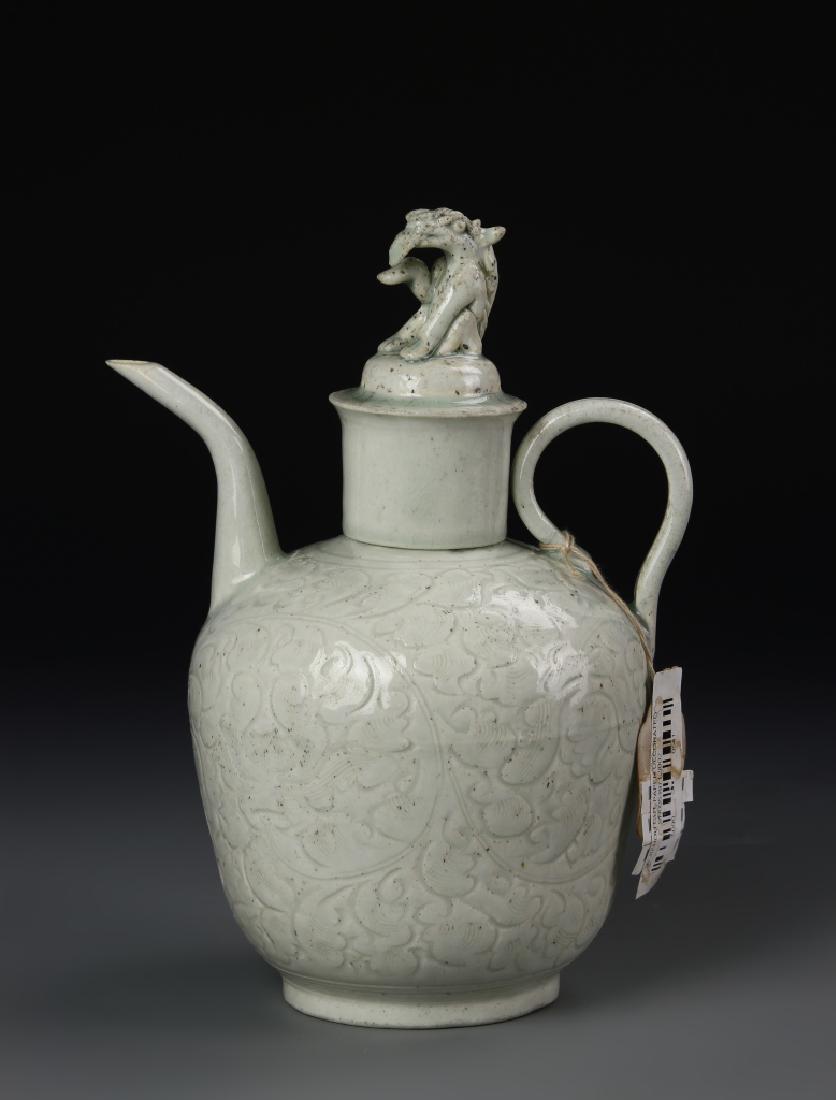Chinese Ying Qing Ewer with Lid (1 of 5)