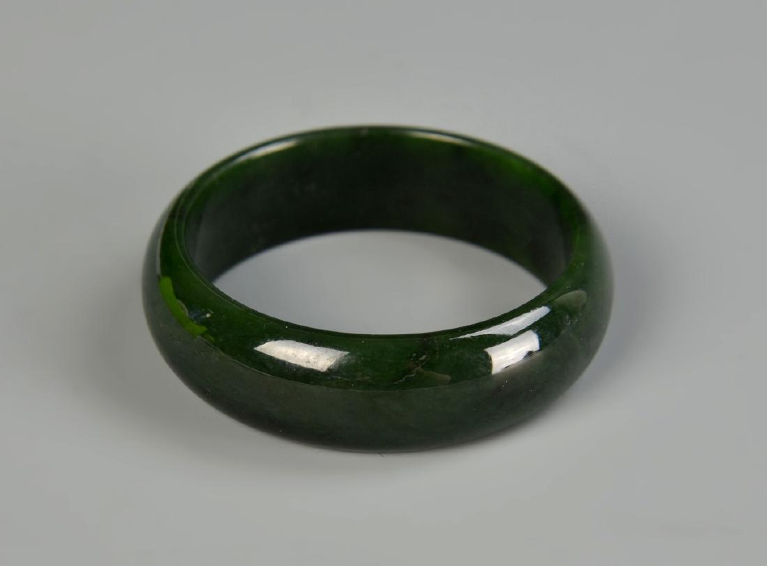 Chinese Spinach Jade Bangle (1 of 1)