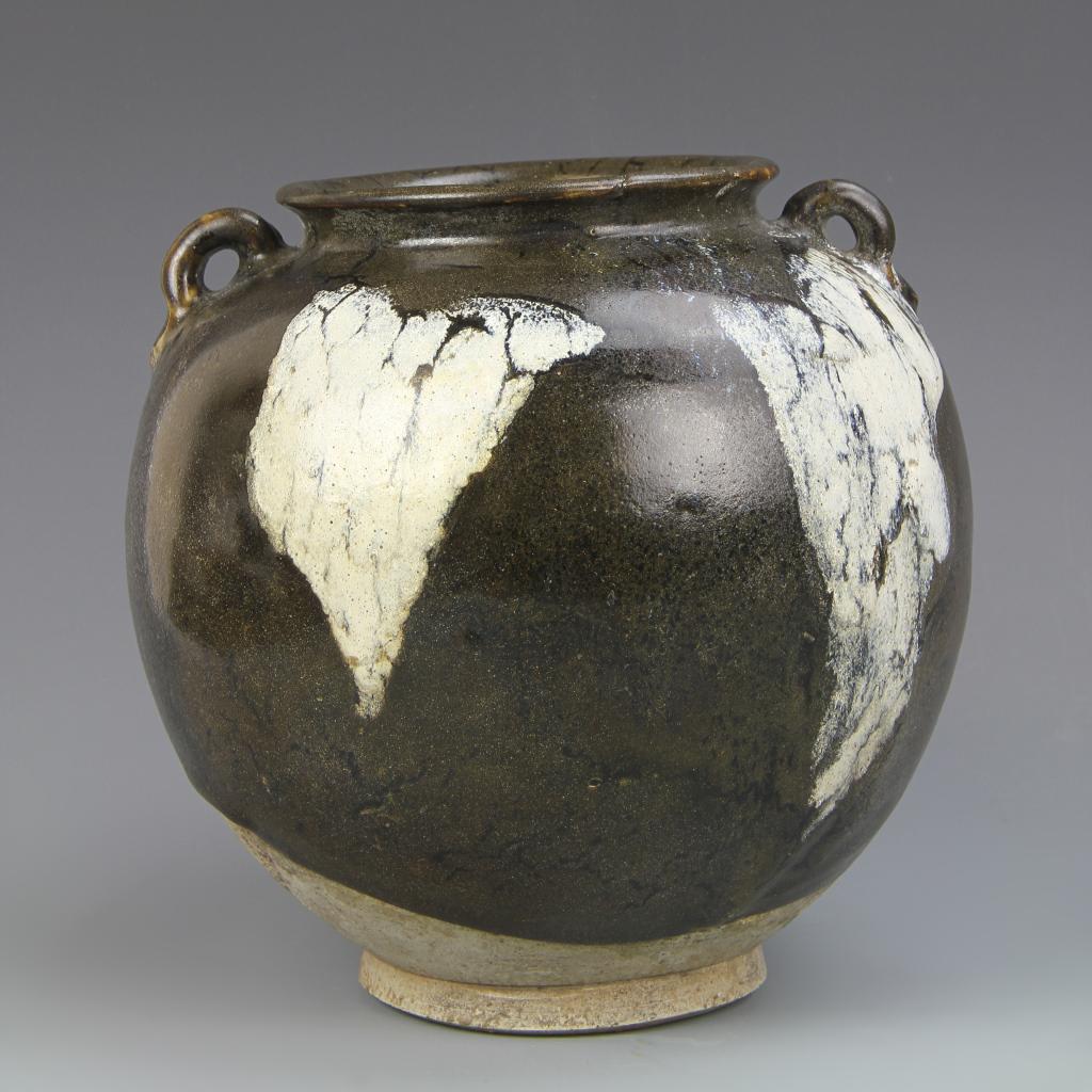Chinese Black and White Glazed Jar (1 of 4)