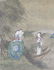 Pair of Chinese Framed Water Color Figures - 4