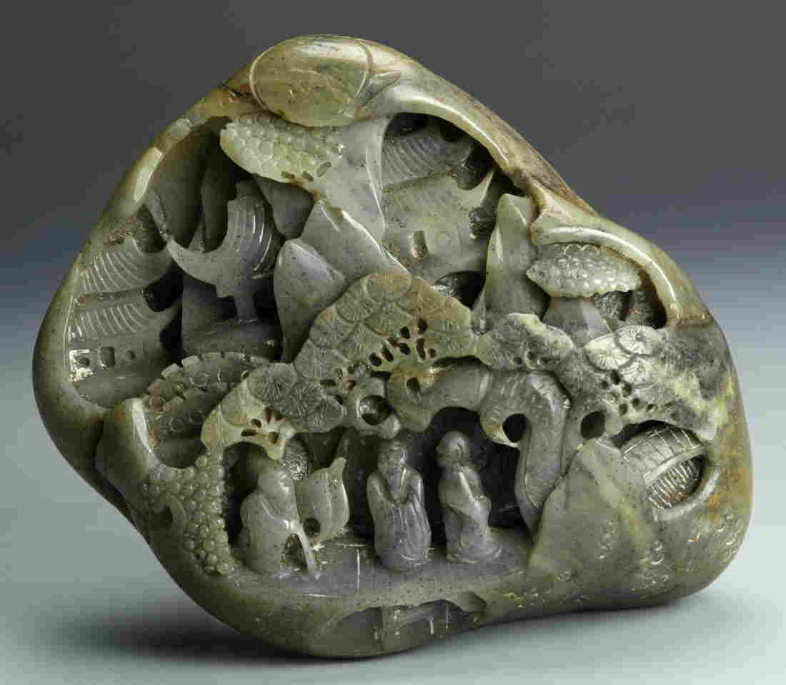 Chinese Carved Jade Stone Boulder - Jan 27, 2013 | Altair Auctions in MA