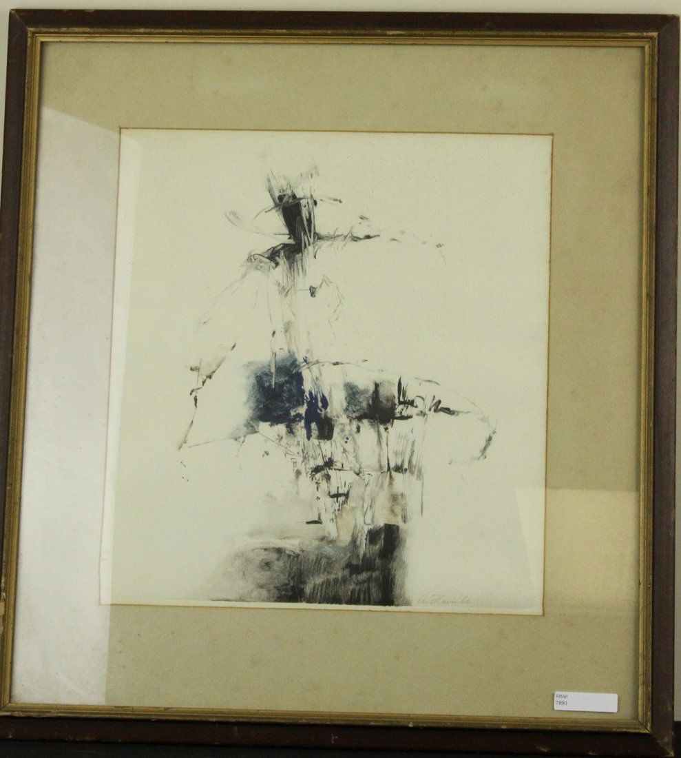 American Abstract Print, Signed Dan Flavin: America, 20th C., abstract print, signed Dan Flavin, dated 1966. Height 13 1/2 in., Width 12 in.