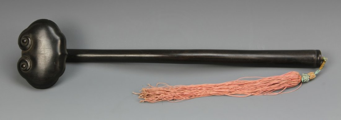Chinese Zitan Ruyi Scepter (1 of 2)