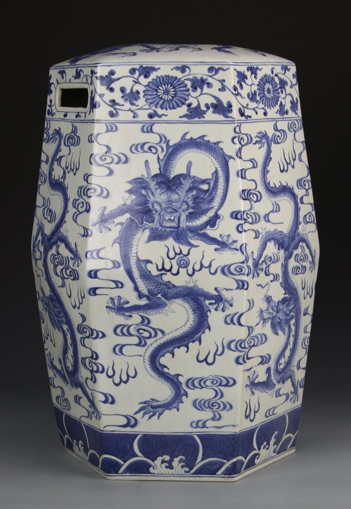 Chinese Blue and White Stool (1 of 5)