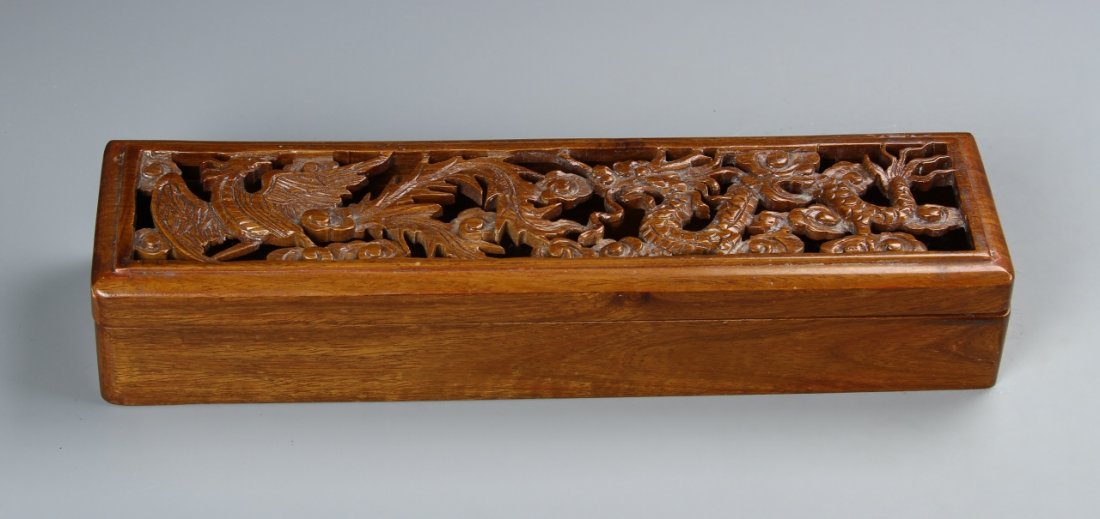 Chinese Huanghuali Scholar's Box (1 of 4)